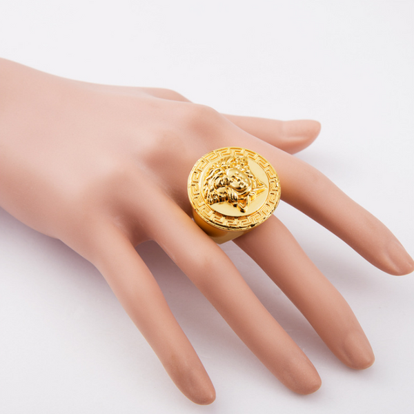 18K Gold Medusa Ring
