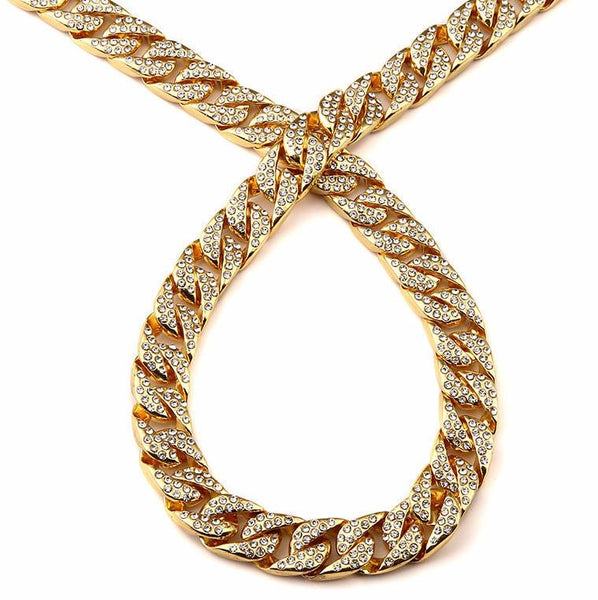 Iced Out 14mm 18K Gold Cuban Link Chain [1st variation]