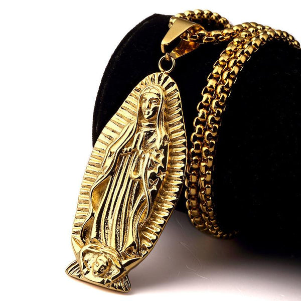 18K Gold Virgin Mary Pendant [2nd variation]