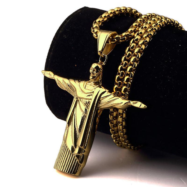 18K Gold Christ the Redeemer Pendant