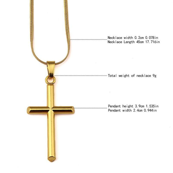Minimalistic 18K Gold Cross Pendant