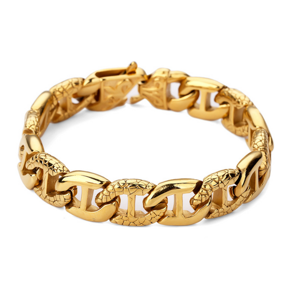 18K Gold/Silver Anchor Bracelet