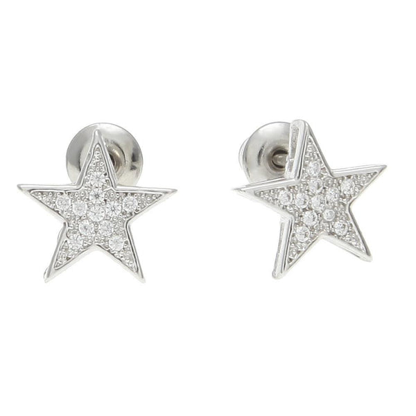 Iced Out CZ Star Gold/Silver Earrings