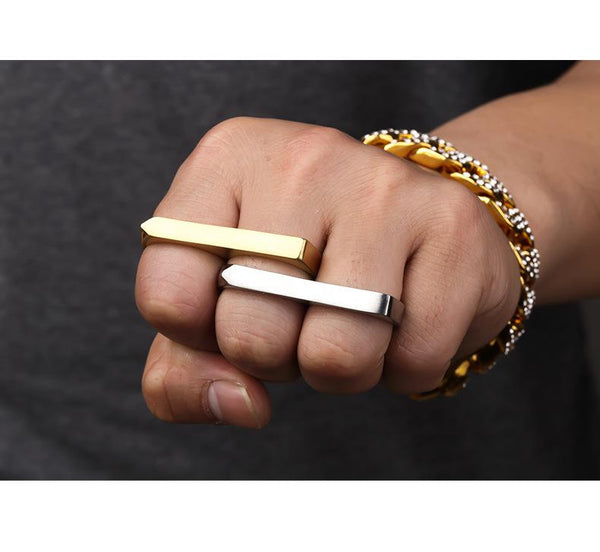 18K Two Fingers Double Ring