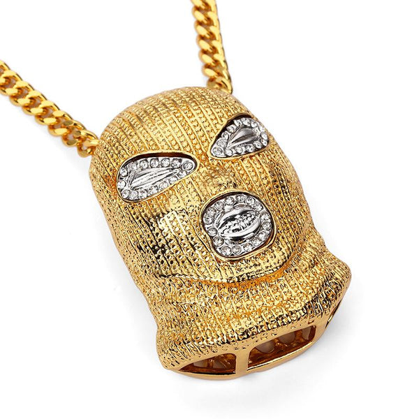 Iced Out 18K Gold Assassin Pendant
